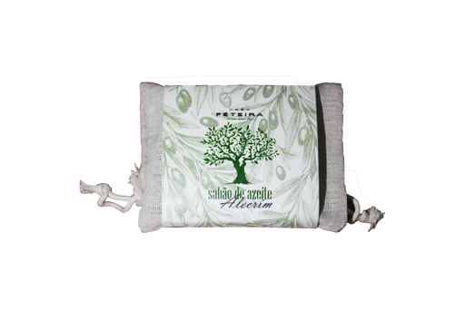 Sabonete perfumado de azeite em saco de pano