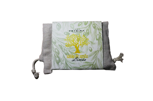 Sabonete perfumado de azeite em saco de pano
