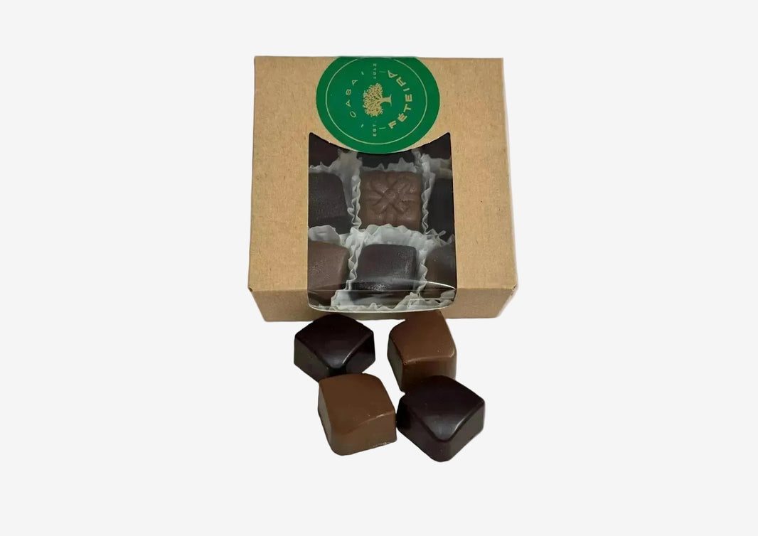 Chocolates de azeite com flor de sal